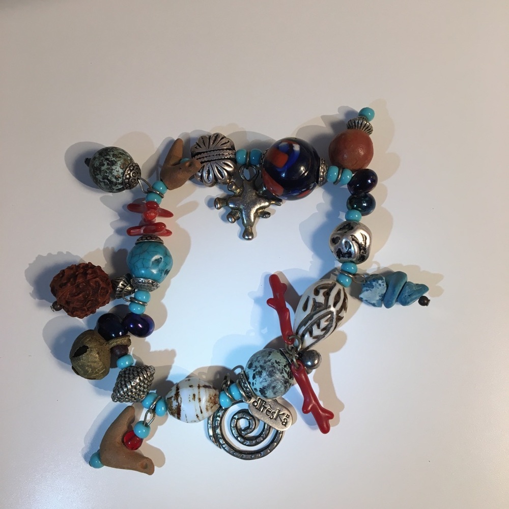 Treska Beaded Charm Bohemian Bracelet Stretch